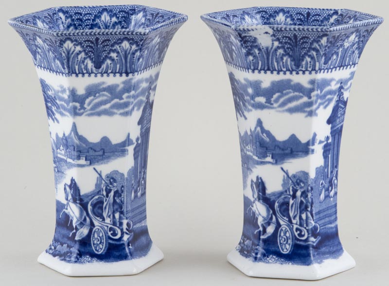 Vases Pair of hexagonal c1930